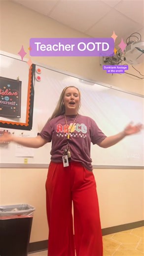 Dunk tank footage at the end!!!#teacherootd #teacherfits #teacherfitch...