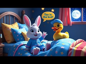 Ten in the Bed – Bunny & Duck Edition | Fun Bedtime Song for Kids