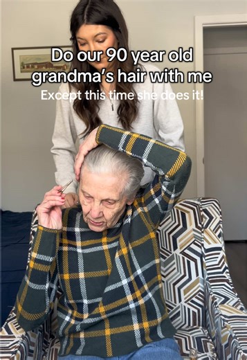 This is Nanas signature style! She use to wear it this way every day!