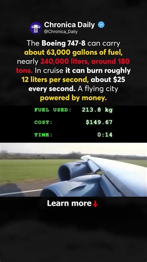 ✈️ $25 a Second in Fuel ⛽️ The Boeing 747‑8