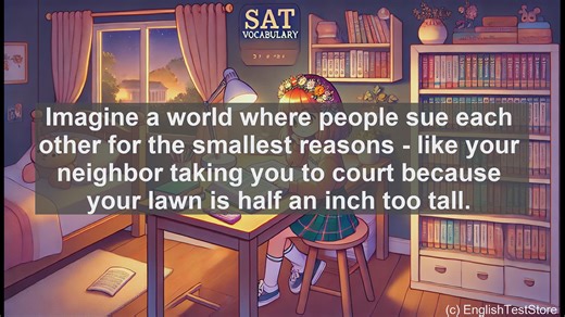 5000 Must Know SAT Vocabulary - Understanding ’Litigious’: When Legal Action Becomes a Habit
