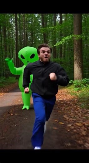 Alien Chase Gone Wrong! 😱 I Ran Straight Into a Tree 😂 #funnyfails #comedyshorts