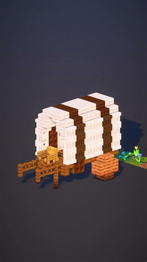 Como construir uma carroça detalhada no Minecraft!🛞#minecraft #minecraftbuilds #medievalminecraft