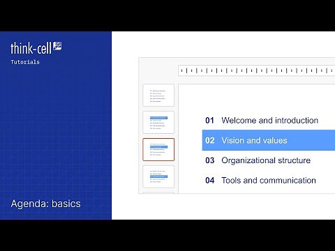 Agenda: Basics (think-cell tutorials)