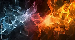 8K digital wallpaper featuring blueorange gradient polygons network grid fusion technology. Concept Technology, Wallpaper, Digital, Fusion, Triangular Grid Stock Video