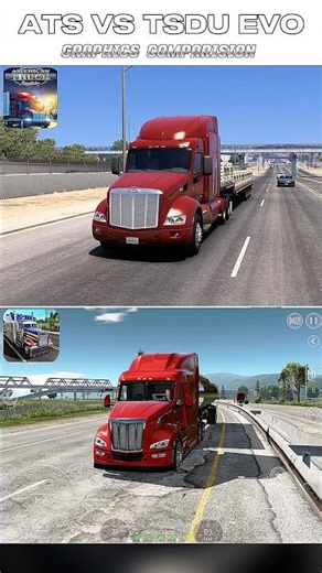 american truck simulator vs truck simulator drive usa evo mobile vs pc game comparison