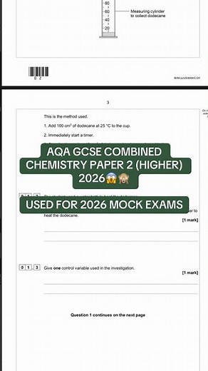AQA GCSE Combined Science Chemistry Higher Paper 2 2025 😱🤯