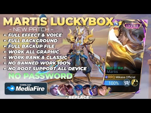 NEW Script Skin Martis Luckybox - God of War No Password | Full Effect Voice | Patch Terbaru
