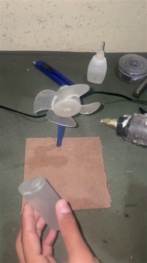 How to make a fan with dc motor?very simple and easy⚡️#shortvideo #scienceproject #dc #viralshort