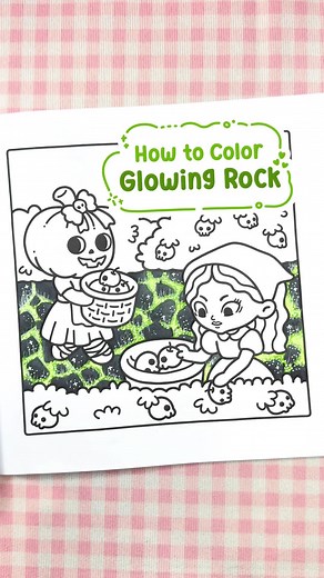 How to Color Glowing Rock! Let’s learn some easy coloring tips to bring spooky vibes to your pages! #southernlotus #southernlotuscoloring #southernlotuscoloringbook #coloringtutorial #coloringtips #colorwithme #adultcoloringbook #spookysummer #summerween