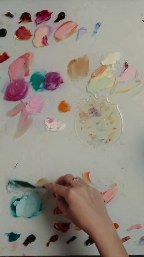 Cold wax is a great way to add thick paint to your canvas! . . . #painting #paintingprocess #artistinstudio #artstudio #art #artwork #acrylicpainting #proartist #femaleartist #artprocess #artprogress #oilpainting #mixedmedia #paint #artreel #artyoutuber #artshow #artists #artschool #learntopaint #painttutorial #learnart #learnartonline #artistlife #artthings #milanartinstitute #arttutorial #artvideo #paintingprogress | Milan Art Institute