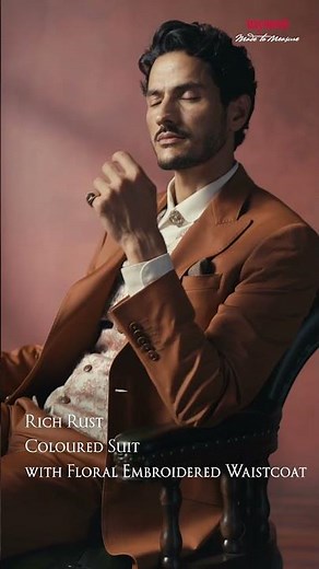 Elegance redefined with rust-coloured suit | Raymond Made to Measure