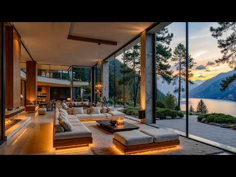 Soothing Jazz In A Lakeside Living Room During Springtime - Relaxing Jazz & Peaceful Natural Scenery
