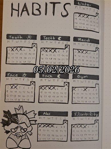 Went to the gym today, came home, made a healthy breakfast, and completely forgot about my morning skincare 🙃 #bujo #goals #habits #journal #journalling