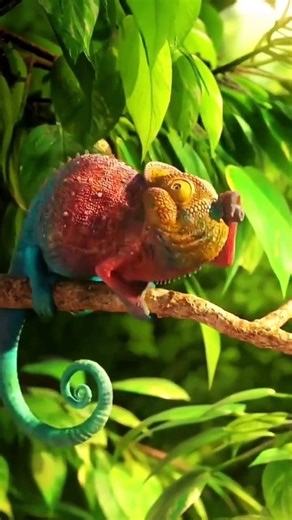 chameleon eats bugs