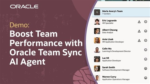 Stay on Top of Team Needs and Communication with Oracle Team Sync AI Agent | Matthew Hancock
