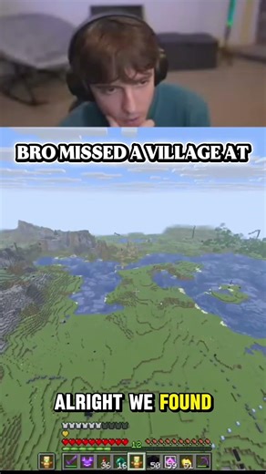 BRO MISSED A VILLAGE AT #minecraft #minecraftedits #minecraftshorts #gaming #shorts