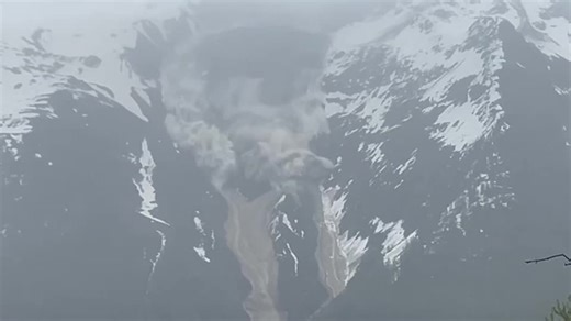 Video captures a glacier partially collapsing in the Swiss Alps