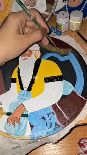 Painting the Lion of Punjab 🦁 | Thank You for 62K! #waheguru #khalsa #punjabi #maharajaranjitsingh