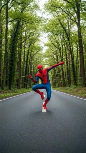 Spiderman Forest Road Dance 🔥🕷️ | Unexpected Move in Jungle 🌳 | Viral Shorts