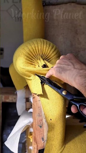 A Master Artisan Perform Flawless Upholstery Pleating 📐