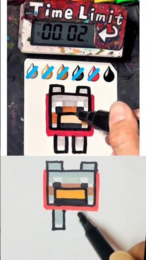 How To Draw a Minecraft Wolf (in 40s) | Minecraft Satisfying Art