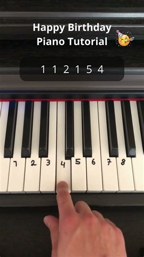Happy Birthday Piano Tutorial 🎂 Easy Number Tutorial