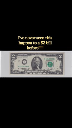 Eric Miller | I’ve never seen this happen to a $2 bill before!!!!! #pcgspartner #banknote #2bill #money | Instagram