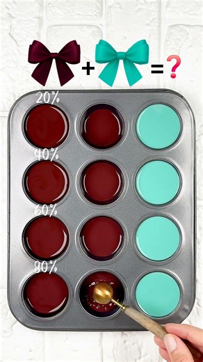 Burgundy + Turquoise Color Mix | 4 Beautiful New Shades #colorpalette #colormixing #colormix #art