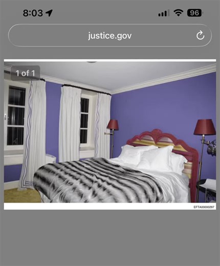 Set File One Another bedroom photographed. Photos 297-300 Room layout and furniture placement remain consistent. #filebyfile #real #fyp #epstein #truth