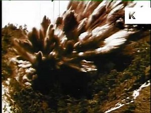 1960s Big Explosion, Impact, Archive Footage