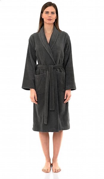 TowelSelections Women's Robe, Turkish Cotton Terry Shawl Bathrobe