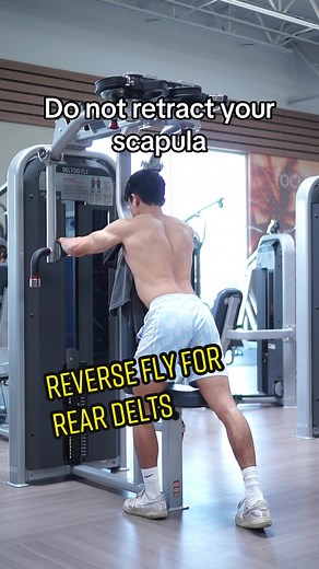 If you’re trying to bias the rear delts on a pec deck reverse flye, th...