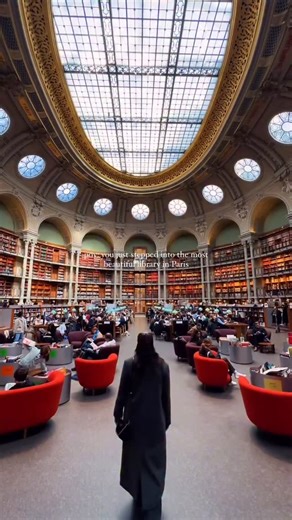 Hopper on Instagram: "POV: You just stepped into the most beautiful library in Paris ✨📚 💡The BNF Richelieu Library (Bibliothèque nationale de France – Richelieu site) is one of Paris’s most iconic cultural landmarks and the historic heart of the French national library. Situated in the 2nd arrondissement, it has safeguarded the country’s greatest literary, historical, and artistic treasures since the 1600s. Its centerpiece, the Salle Ovale (Oval Reading Room), is an architectural gem with high