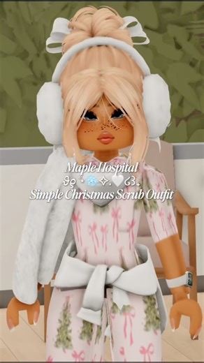 Maple Hospital Simple Christmas Outfit #roblox #maplehospital