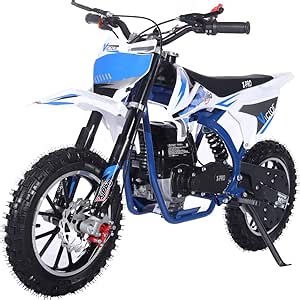 X-PRO Victor Mini Dirt Bike, Gas Power 4 Stroke Dirt Bike! 40CC Pit Bike, Pull Start, 10" Wheels! (Blue)