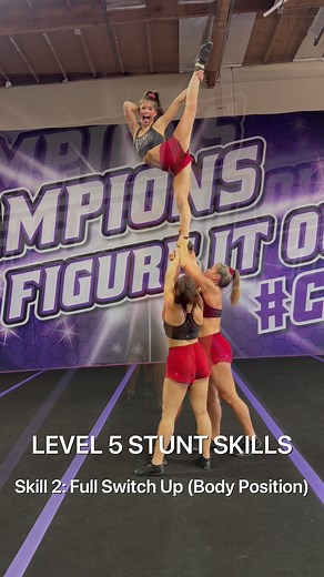 Where are all of our level 5 athletes at?! Here are the stunt skills we will ask you to show at tryouts. Working on your stunting at the gym? Don’t forget to tag us in your stories so we can shout you out! 💜🖤 #SouthCoastCheer #CFIO #EveryoneGetsBetterAtSCC #WelcomeToTheCoast #level5 #fyp #cheerfyp