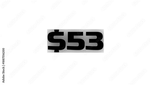 A 0 to 100 dollar countdown icon shows a rising dollar amount. Numbers increase smoothly, with each digit expanding and Vr glowing, signifying progress towards the target on white background..