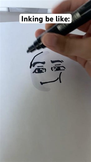 Inking be like #art #drawing #shorts #memes