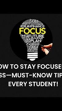 How to Stay Focused in Class—Must-Know Tips for Every Student! 📚#students #focus #reading #learning