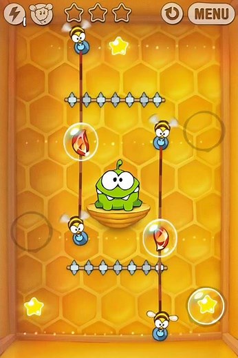 Cut the Rope Buzz Box Level 24 Walkthrough