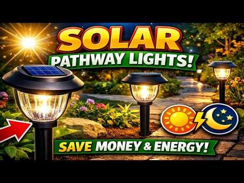 Super Bright Solar Pathway Lights from XmCozy, Upgraded Design, Adjustable Color Temp & Brightness