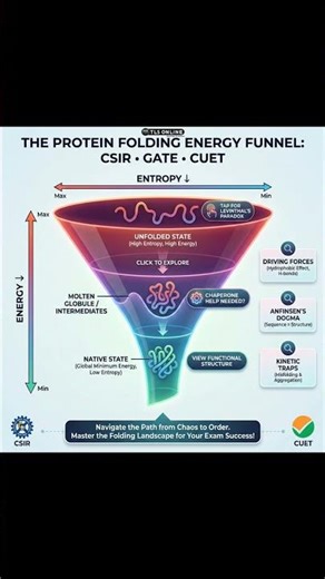 🌪️ From Chaos to Order: Can you navigate the Energy Funnel?\n\nProtein folding isn't just biology—it’s
