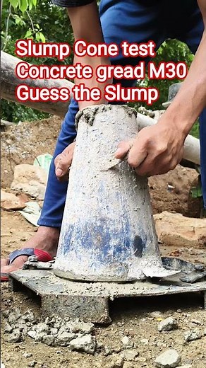 Slump Cone test of Concrete Workability test of Concretee