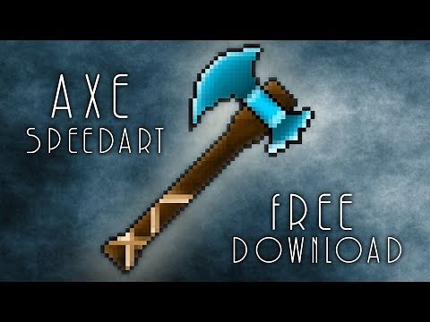 Epic Minecraft Axe!!! Texture Pack Timelapse/Tutorial + Free download!!