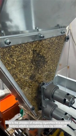 This is the process of making cigarettes in a modern factory which is completely done by robots...!!