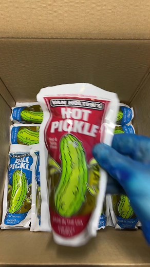 Packing Jett's Order with Jumbo Dill and Hot Pickles
