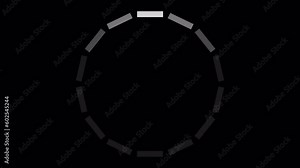 Loading Circle, Video. Loading Animation Icon on Transparent Background. Download Progress, Preloader Animation Web Design Template, Interface Buffering. Seamless Loop Animation 4K with Alpha Channel
