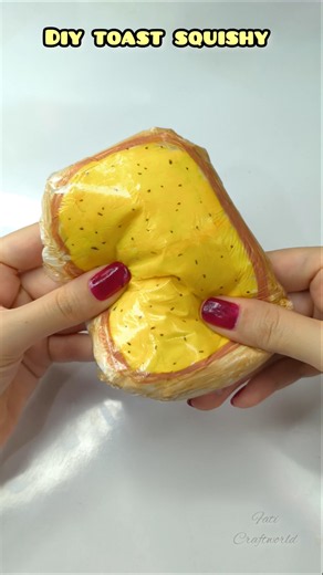 How to make sticky toast squishy 🍞 #diy #viral #craft #shorts