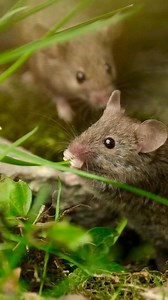 Did you know mice love fresh grass Capturing magical moments in our garden with the amazing mouse family | The Mouse family that live by the brambles
